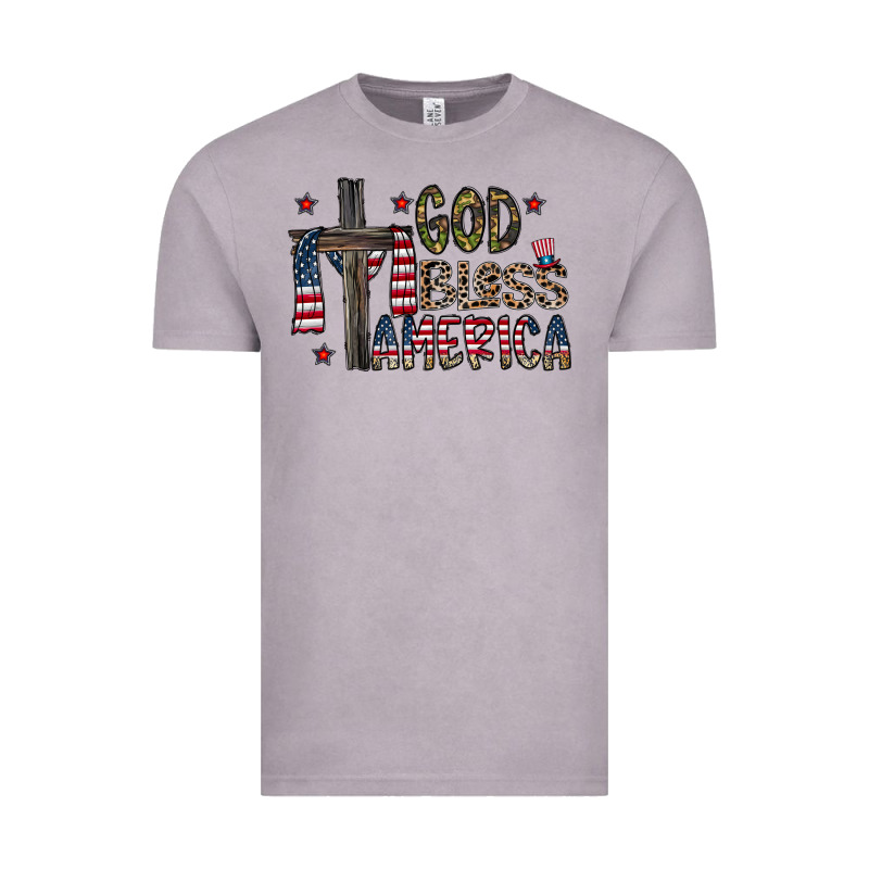 God Bless America Vintage Tee by CowhideDigitalArt | Teevron