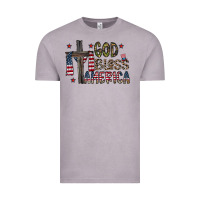 Vintage Zinc god bless america Vintage Tee - CowhideDigitalArt