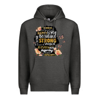 Charcoal Heather black woman silhouette Premium Hoodie - Artiststas