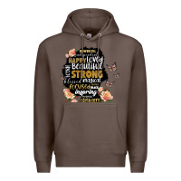 Coffee black woman silhouette Premium Hoodie - Artiststas