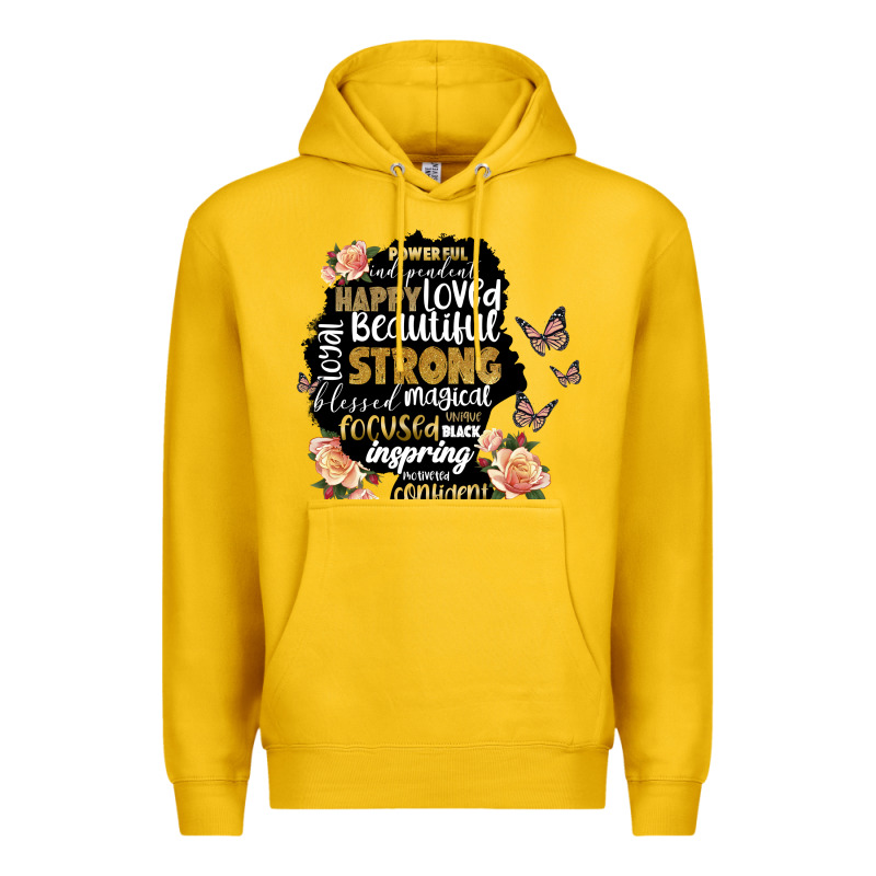 Black Woman Silhouette Premium Hoodie by Artiststas | Teevron