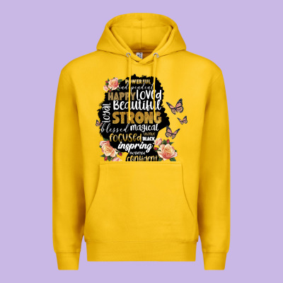 Black Woman Silhouette Premium Hoodie Designed By Artiststas