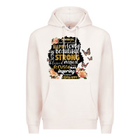 Pale Pink black woman silhouette Premium Hoodie - Artiststas
