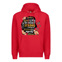 Red black woman silhouette Premium Hoodie - Artiststas