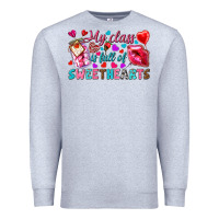 Heather Grey my class is full of sweethearts Premium Sweatshirt - NancyCooperArtShop