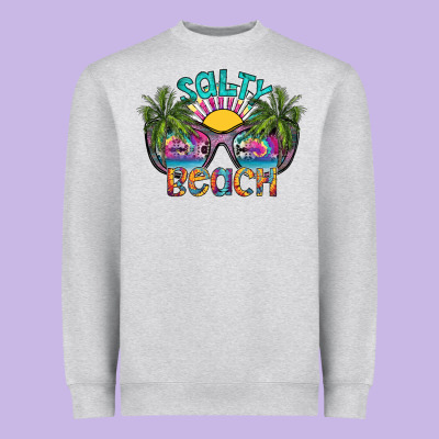 Salty Beach Heavyweight Sweatshirt Designed By Sublimationcraftshop