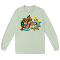 Matcha oh holy night with sunflower and cross Long Sleeve Tee - AdoDesignShop