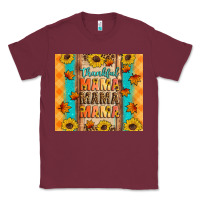 Burgundy Thankful mama mama mama Classic Tee - Artiststas
