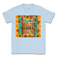 Dusty Blue Thankful mama mama mama Classic Tee - Artiststas