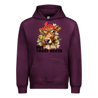 Mauve Wine Cute Heifer Urban Hoodie - texasbilliewilder