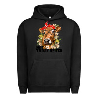 Pigment Black Cute Heifer Urban Hoodie - texasbilliewilder