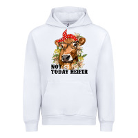 White Cute Heifer Urban Hoodie - texasbilliewilder
