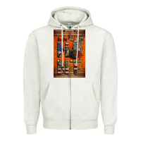 Oatmeal Heather Western On The Hunt Deer Zipper Hoodie - LillyAllenDesigns