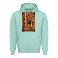 Seafoam Western On The Hunt Deer Zipper Hoodie - LillyAllenDesigns