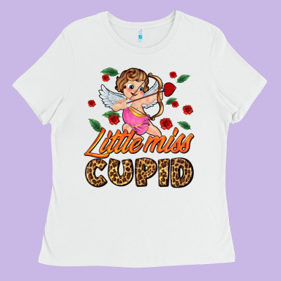 Little Miss Cupid Ladies Tee Designed By Adodesignshop