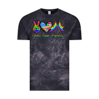 Cloud Black peace love equality Vintage Tee - HRA Design Shop