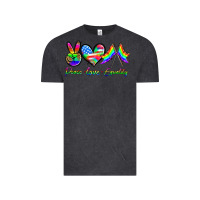 Vintage Black peace love equality Vintage Tee - HRA Design Shop