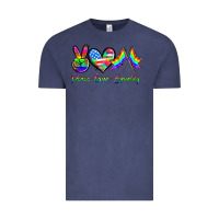 Vintage Denim peace love equality Vintage Tee - HRA Design Shop