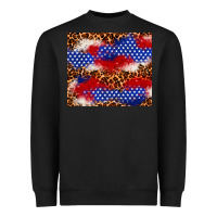 Black 4th of July USA flag leopard 20oz tumbler Heavyweight Sweatshirt - Neo Western