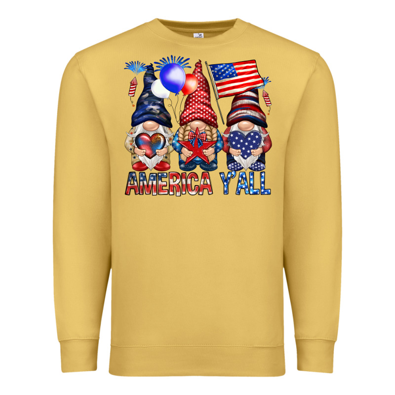 America Yall Premium Sweatshirt by NancyCooperArtShop | Teevron