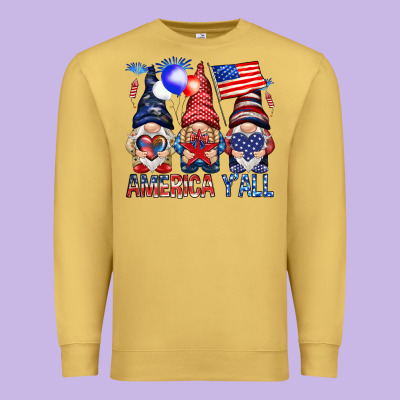 America Yall Premium Sweatshirt Designed By Nancycooperartshop
