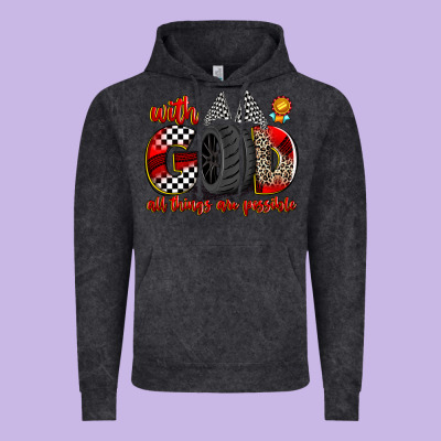 With God All Things Are Possible Vintage Hoodie Designed By Zillion Design Studio