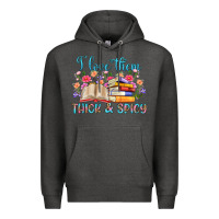 Charcoal Heather i love them thick and spicy Premium Hoodie - Artiststas