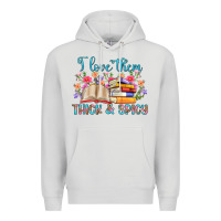 Dove Grey i love them thick and spicy Premium Hoodie - Artiststas