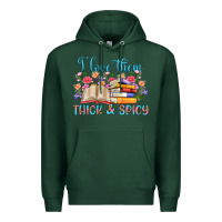 Sports Green i love them thick and spicy Premium Hoodie - Artiststas