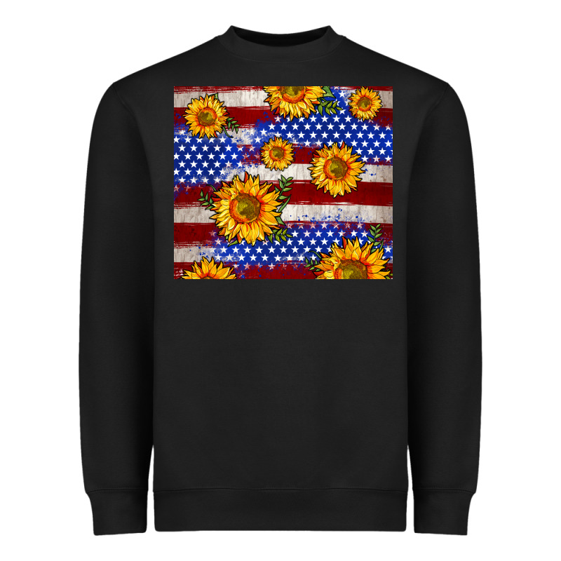 4th Of July Usa Flag Sunflower 20oz Tumbler Heavyweight Sweatshirt by Neo Western | Teevron