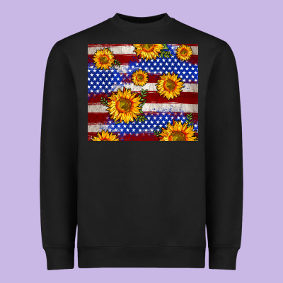4th Of July Usa Flag Sunflower 20oz Tumbler Heavyweight Sweatshirt Designed By Neo Western