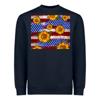 Navy 4th of July USA flag sunflower 20oz tumbler Heavyweight Sweatshirt - Neo Western