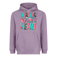 Lavender nursing is a work of heart Heavyweight Hoodie - NancyCooperArtShop