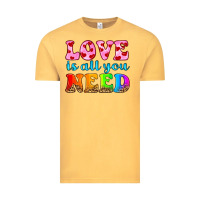Vintage Mustard love is all you need Vintage Tee - HRA Design Shop