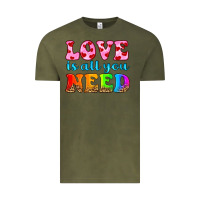 Vintage Olive love is all you need Vintage Tee - HRA Design Shop
