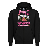 Black as a scorpio girl zodiac girls Zipper Hoodie - Jasminsmagicworld