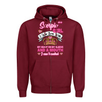 Burgundy as a scorpio girl zodiac girls Zipper Hoodie - Jasminsmagicworld