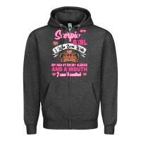 Charcoal Heather as a scorpio girl zodiac girls Zipper Hoodie - Jasminsmagicworld