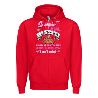 Red as a scorpio girl zodiac girls Zipper Hoodie - Jasminsmagicworld