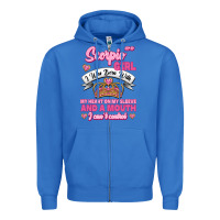 True Royal as a scorpio girl zodiac girls Zipper Hoodie - Jasminsmagicworld