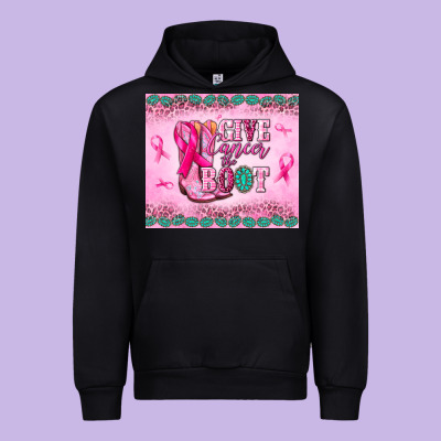 Give Cancer The Boot Urban Hoodie Designed By Nancycooperartshop