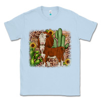 Dusty Blue Hereford cactus sunflower Classic Tee - JahusDesignShop