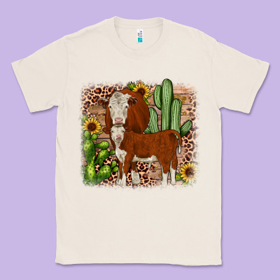 Hereford Cactus Sunflower Classic Tee Designed By Jahusdesignshop