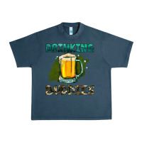 Midnight Navy drinking buddies with beer Urban Heavy Tee - HRA Design Shop