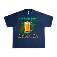 Navy drinking buddies with beer Urban Heavy Tee - HRA Design Shop