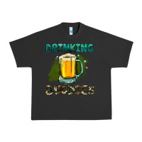 Pigment Black drinking buddies with beer Urban Heavy Tee - HRA Design Shop