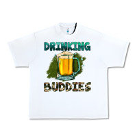White drinking buddies with beer Urban Heavy Tee - HRA Design Shop