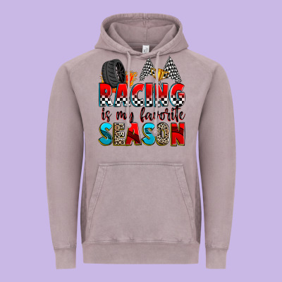 Racing Is My Favorite Season Vintage Hoodie Designed By Zillion Design Studio