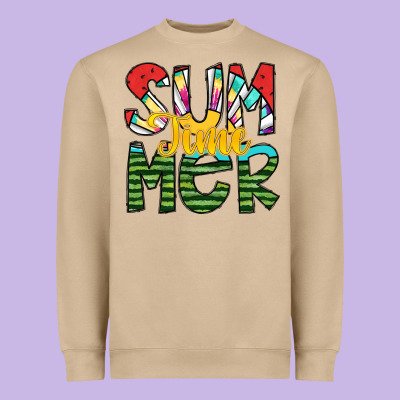 Summer Time Heavyweight Sweatshirt Designed By Sublimationcraftshop