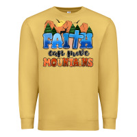Antique Gold faith can move mountains Premium Sweatshirt - MaliasSmallBusiness